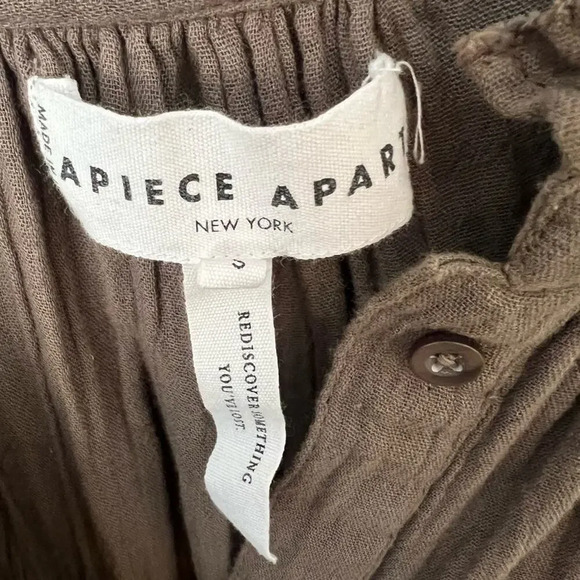 APIECE APART Las Alturas Mini Dress in Morel Brown size Small - Picture 7 of 11